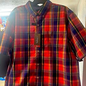 Chaps plaid Color Poppin Shirt